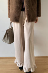 Corduroy Ruffle Pants