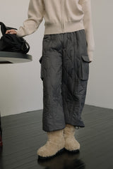 Quilted Cargo Padding Pants