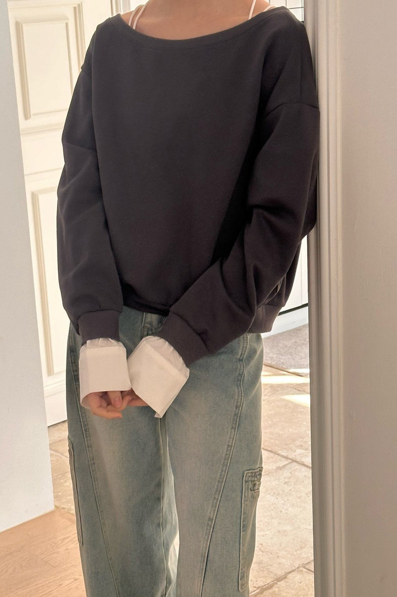 Contrast Cuff Sweatshirt