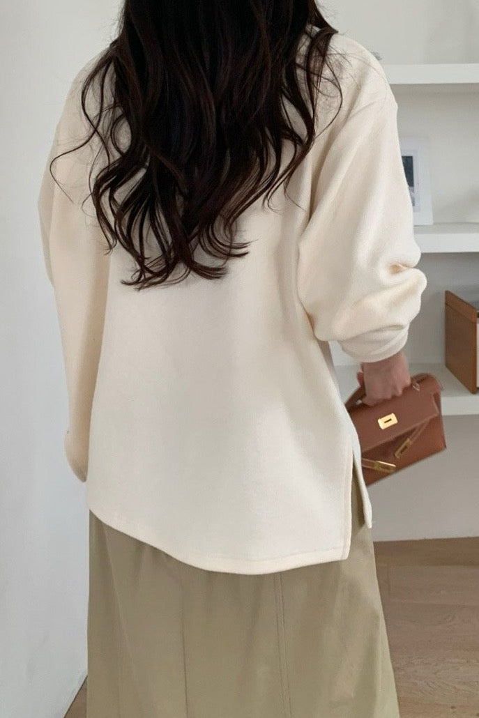 Loose-Fit Boatneck Pullover