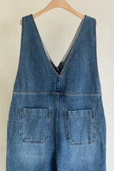 V-Neck Denim Jumpsuit