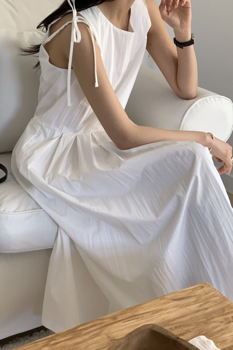 Tie-Shoulder Layering Dress