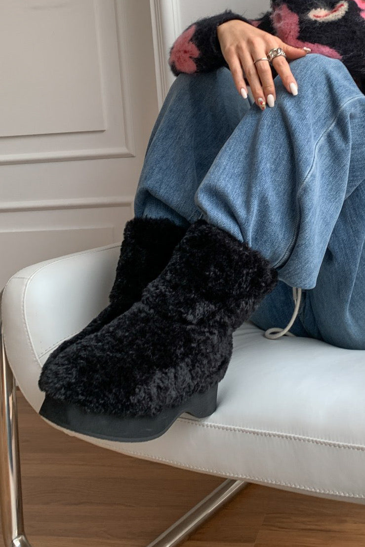 Faux Shearling Boots