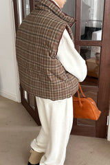 Reversible Check Padding Vest