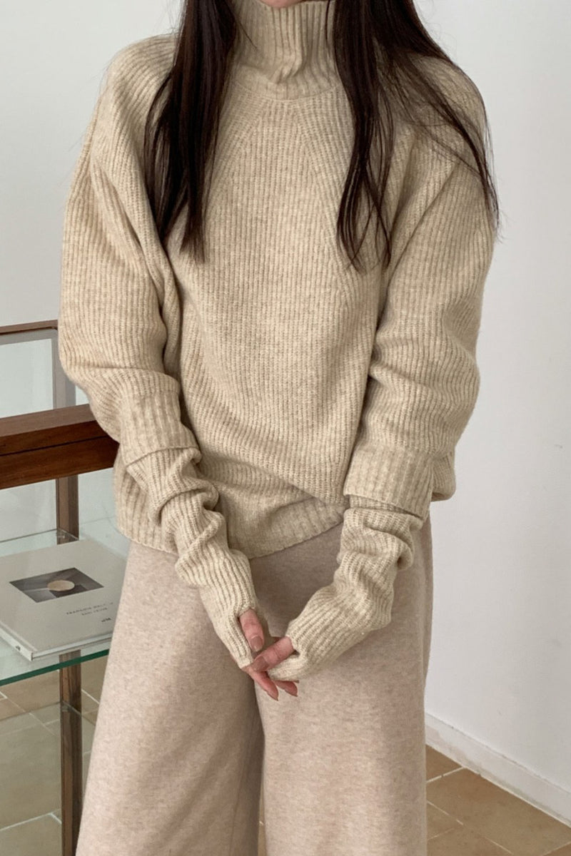 Cashmere Sweater + Arm Warmer