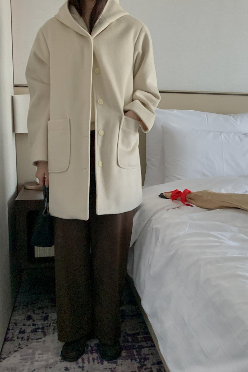 Cozy Hooded Wool Coat