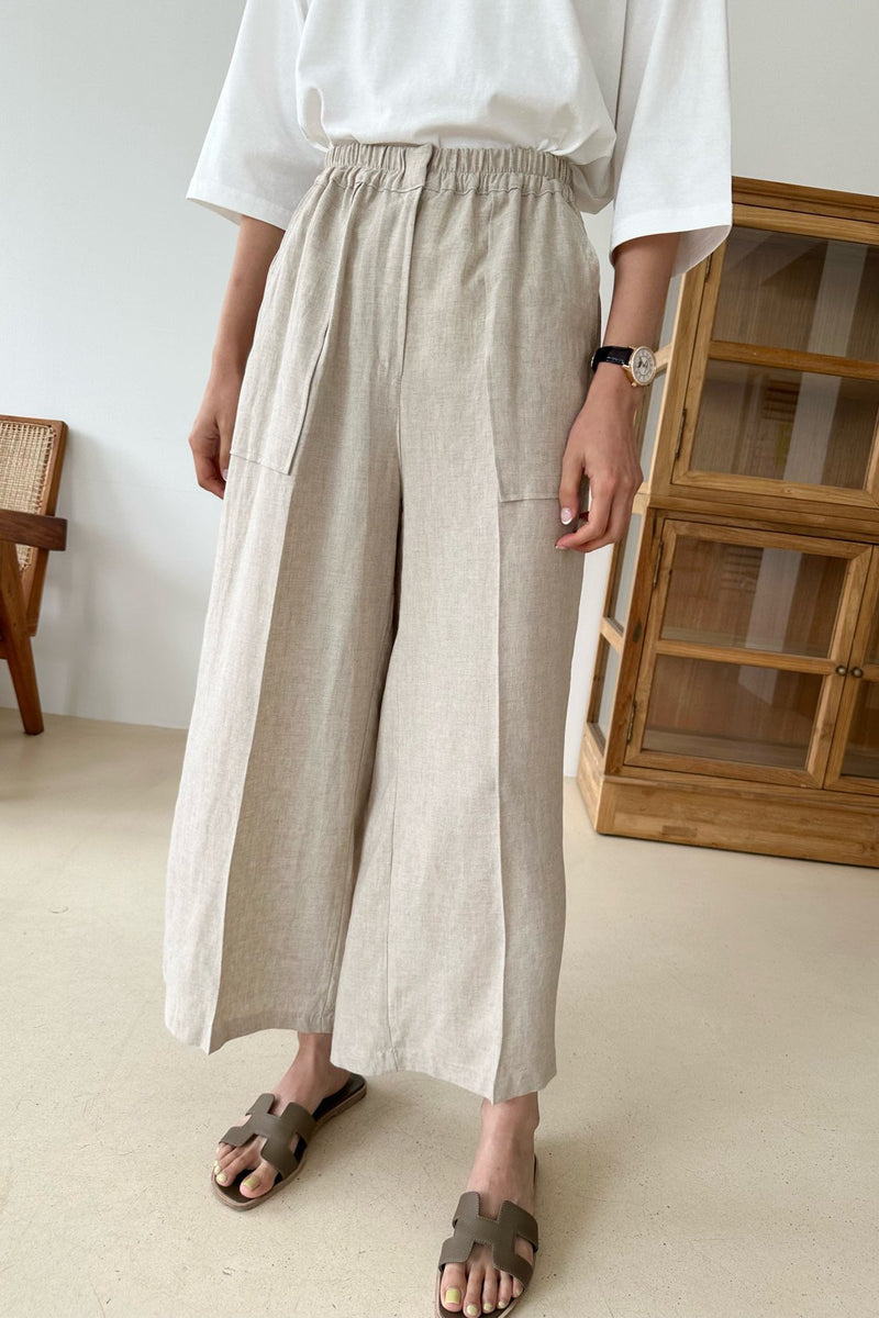 Comfy Linen Blend Trousers