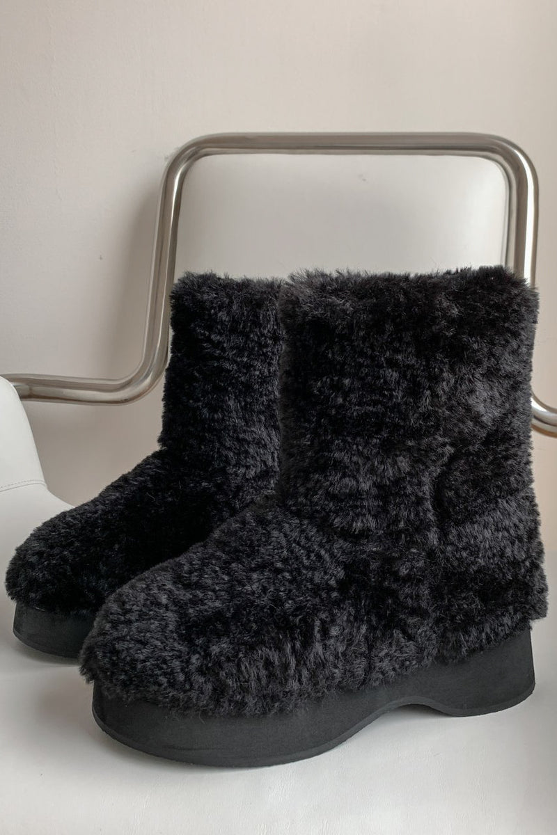 Faux Shearling Boots