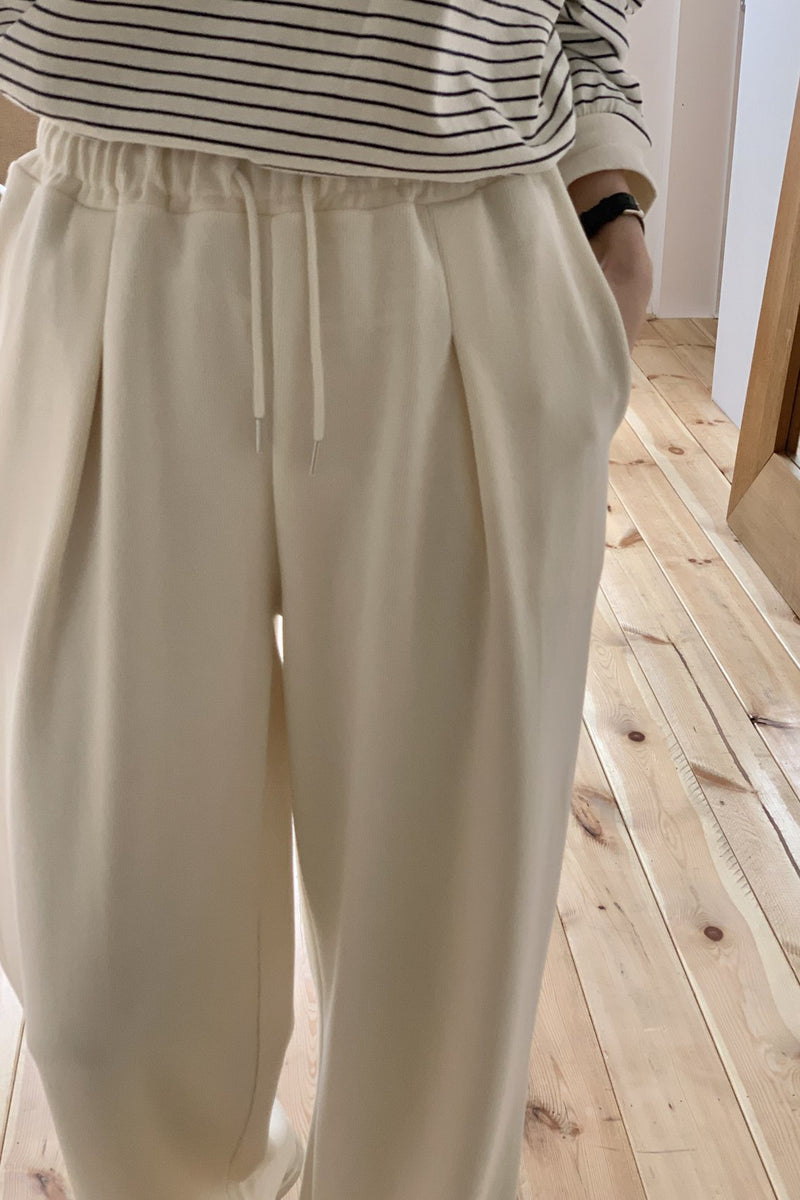 Pleat Terry Wide Pants