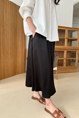 Flek Satin Banded Skirt