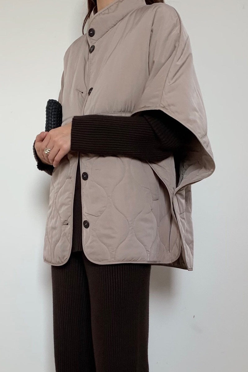 Snap-Button Puffer Poncho