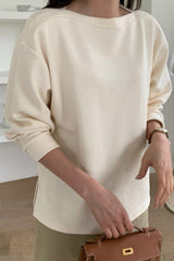 Loose-Fit Boatneck Pullover