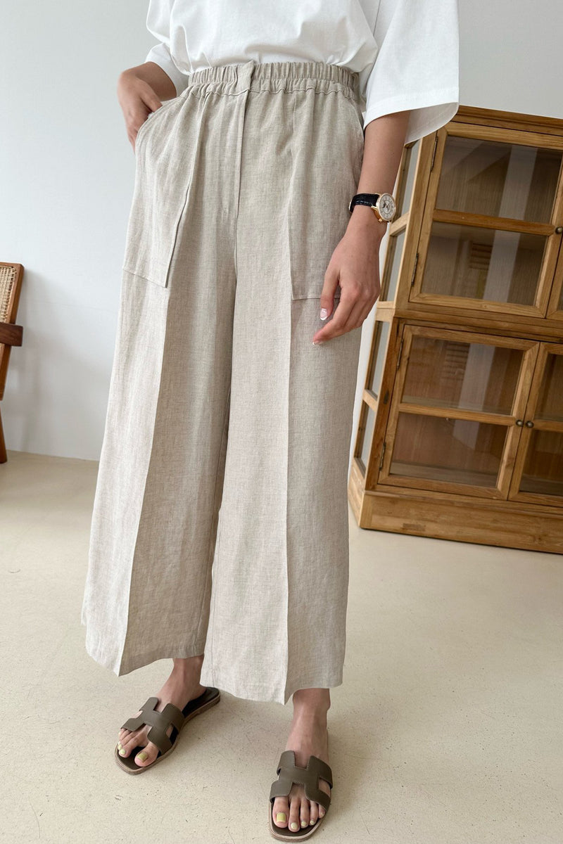 Comfy Linen Blend Trousers