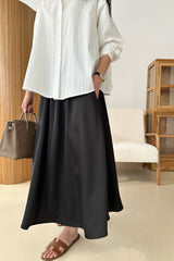 Flek Satin Banded Skirt