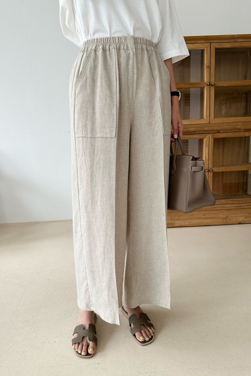 Comfy Linen Blend Trousers