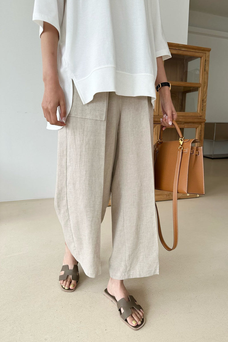 Comfy Linen Blend Trousers