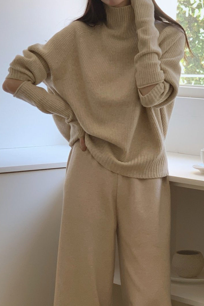 Cashmere Sweater + Arm Warmer