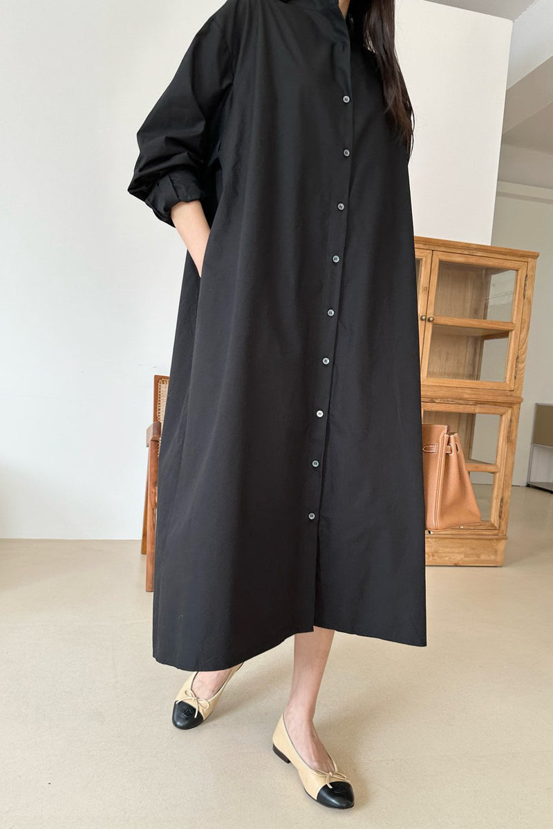 Twisted Back Shirt Dress