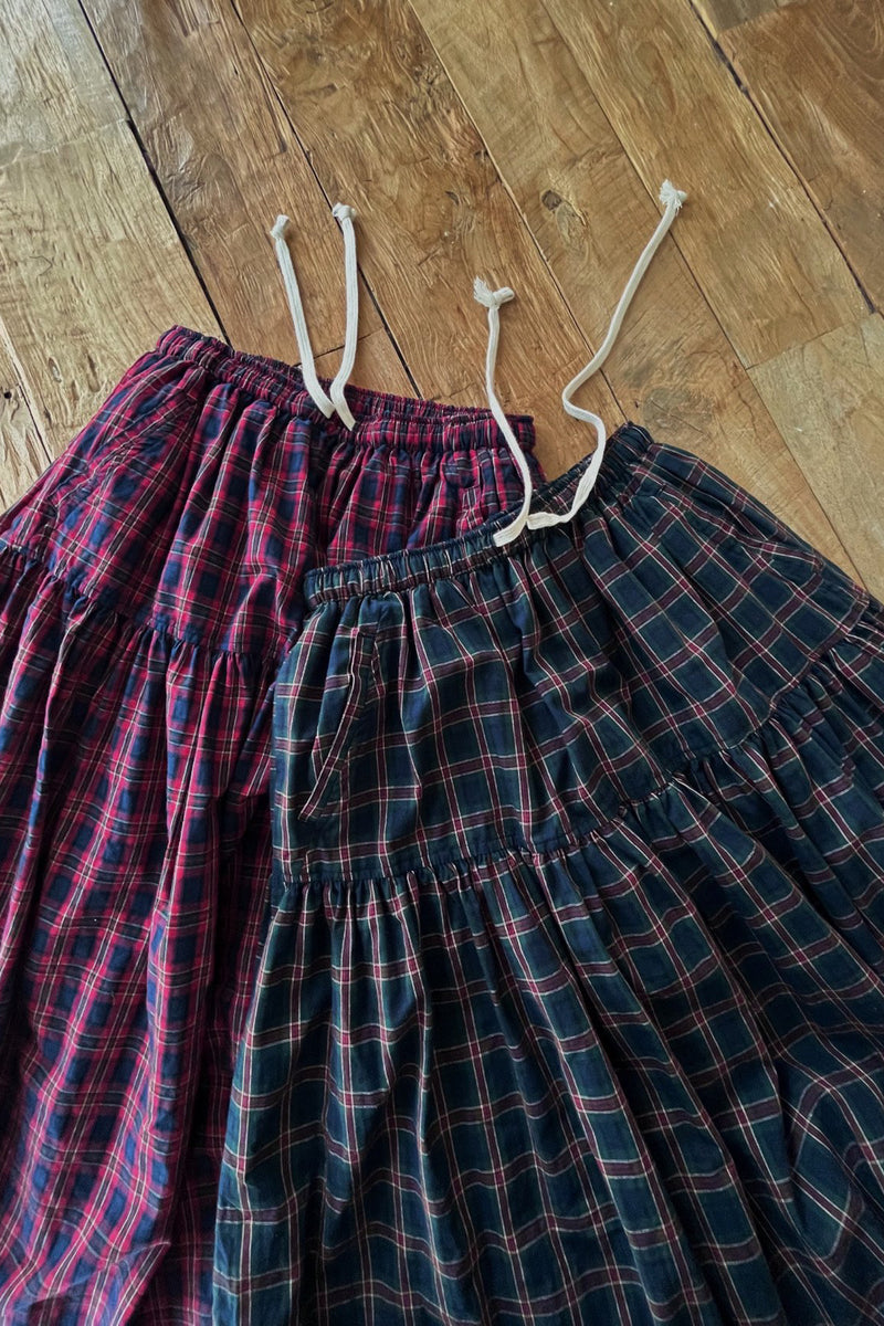 Plaid Banded Skirt