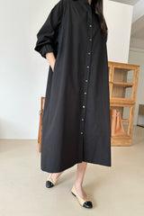 Twisted Back Shirt Dress