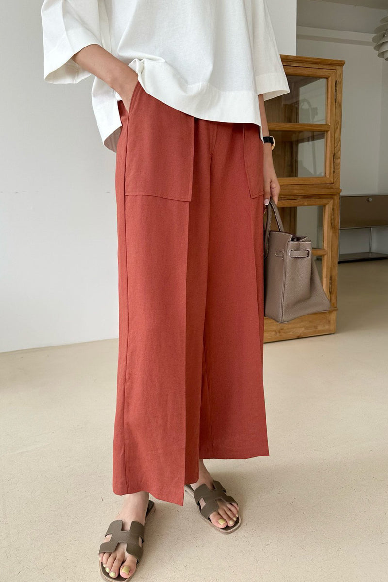 Comfy Linen Blend Trousers