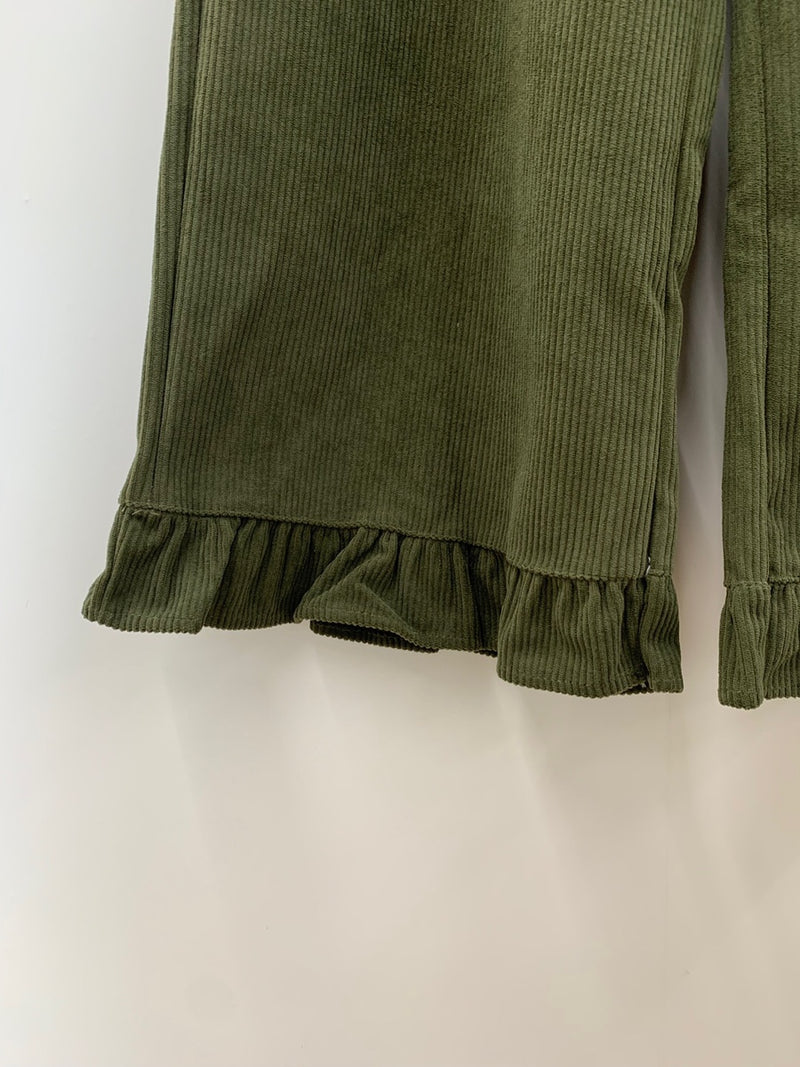 Corduroy Ruffle Pants