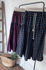 Plaid Banded Skirt