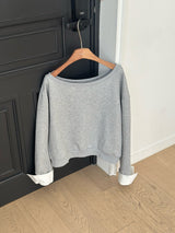 Contrast Cuff Sweatshirt