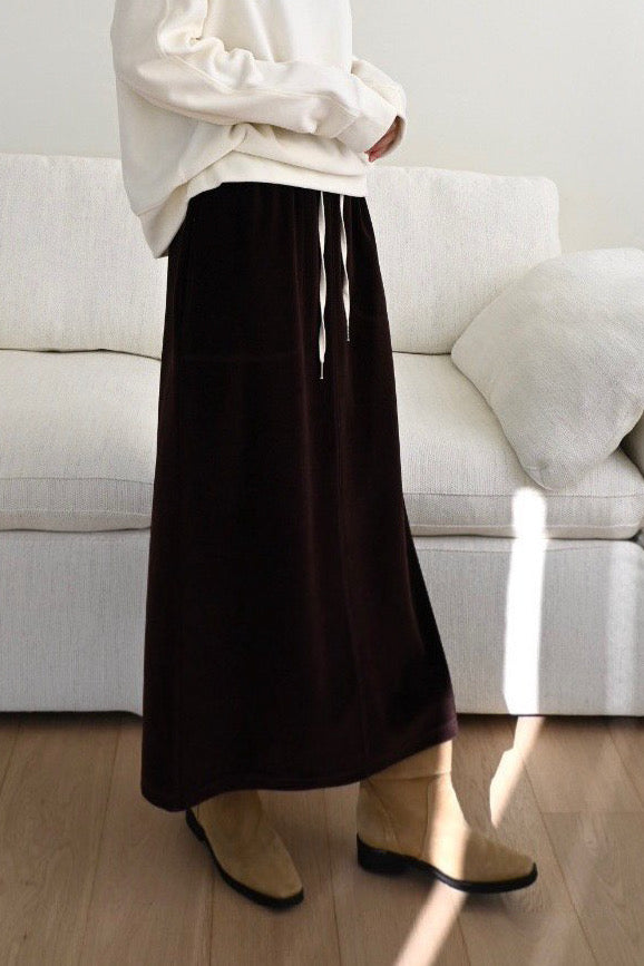 Velvet Lounge Maxi Skirt