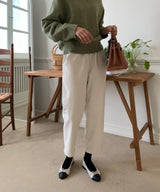 Warm Banded Corduroy Pants