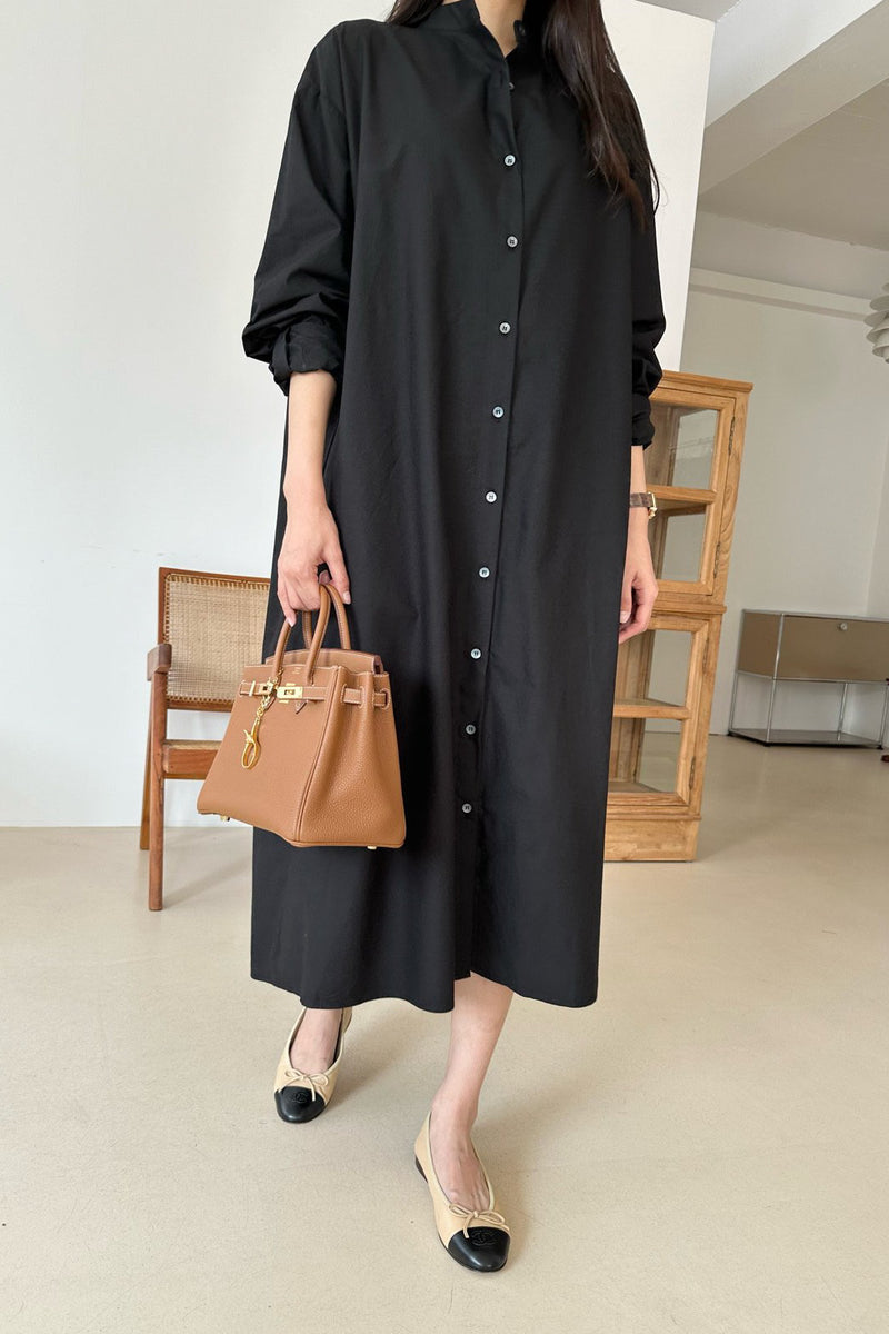 Twisted Back Shirt Dress