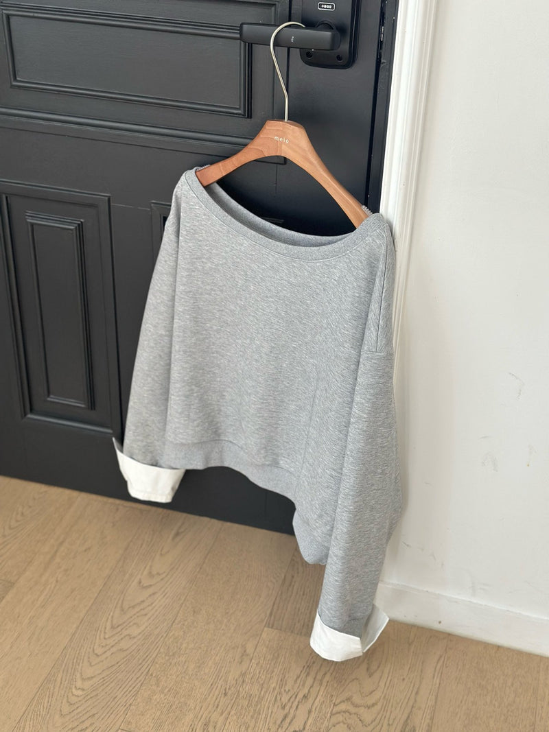 Contrast Cuff Sweatshirt