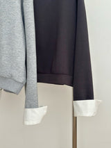 Contrast Cuff Sweatshirt