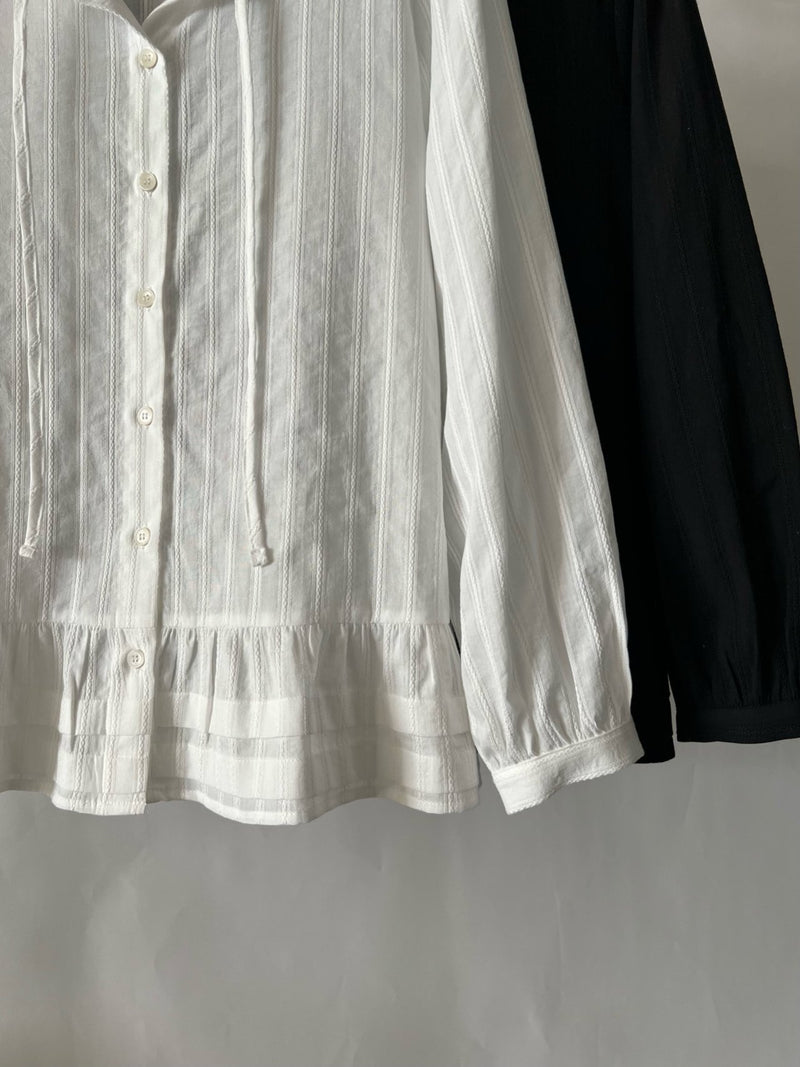 Vintage Charm Ruffle Blouse