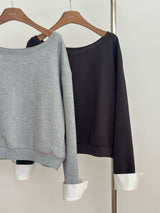 Contrast Cuff Sweatshirt