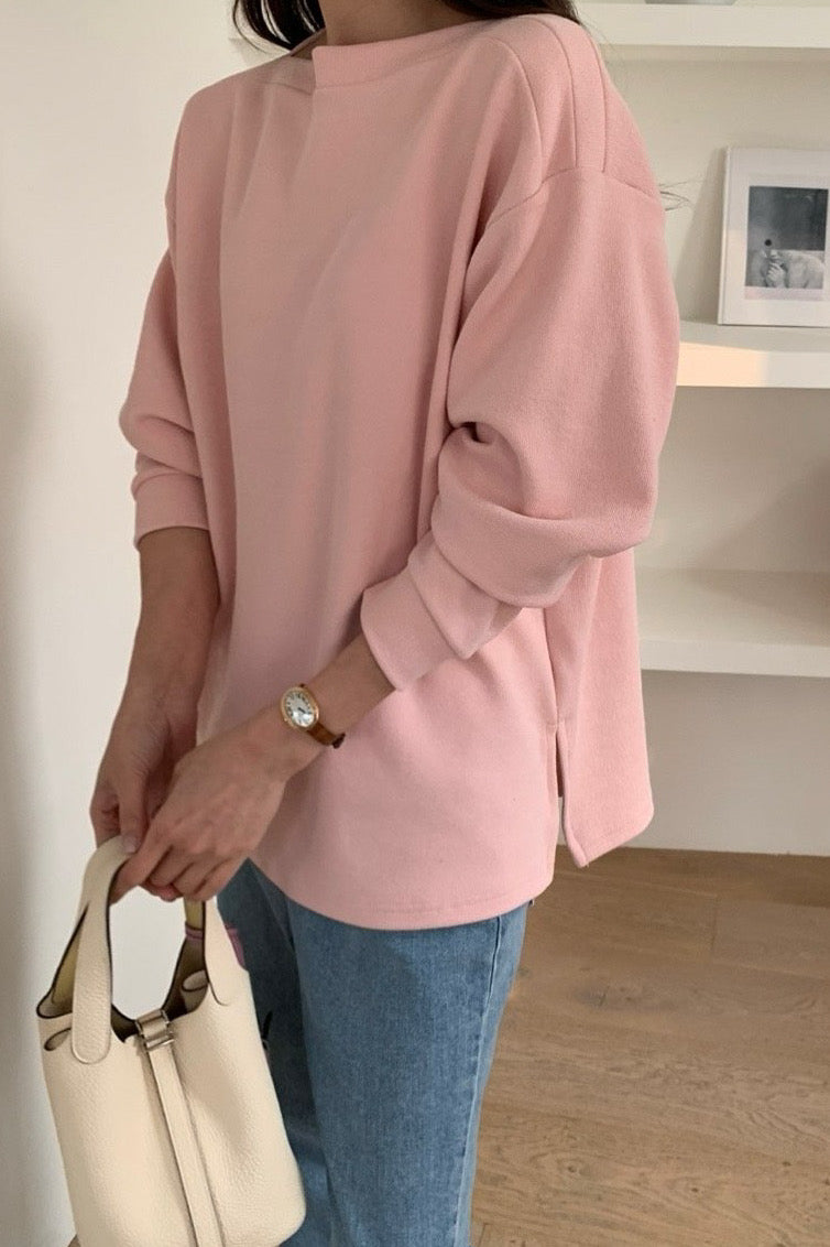 Loose-Fit Boatneck Pullover