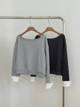 Contrast Cuff Sweatshirt