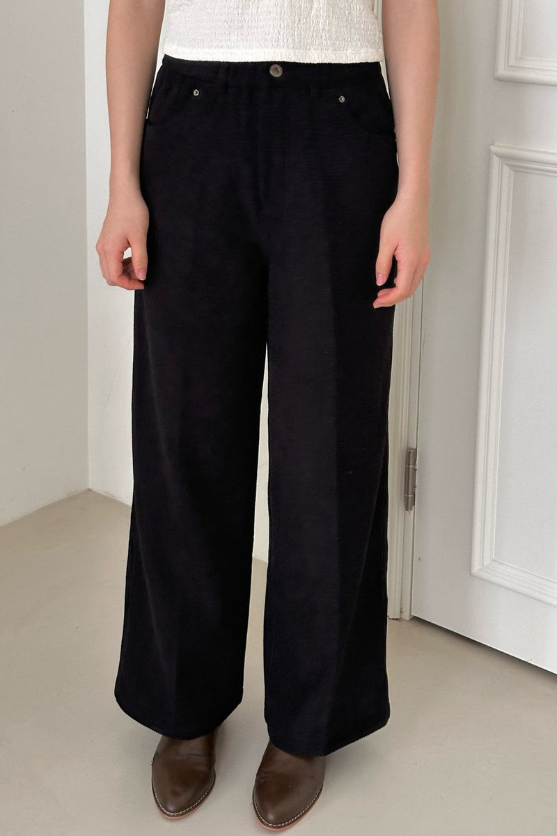 Corduroy Semi Wide Pants