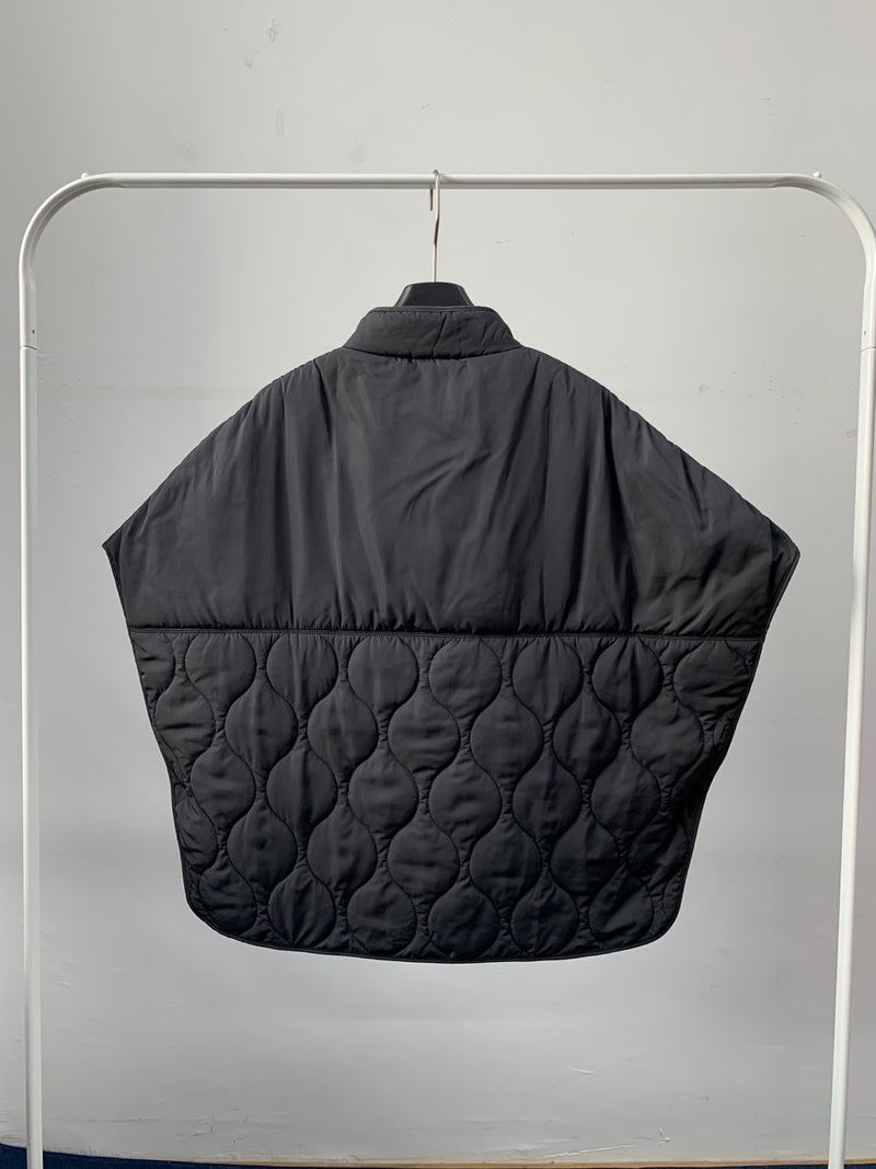 Snap-Button Puffer Poncho