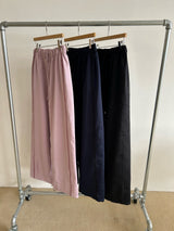 Side Stripe Satin Slacks