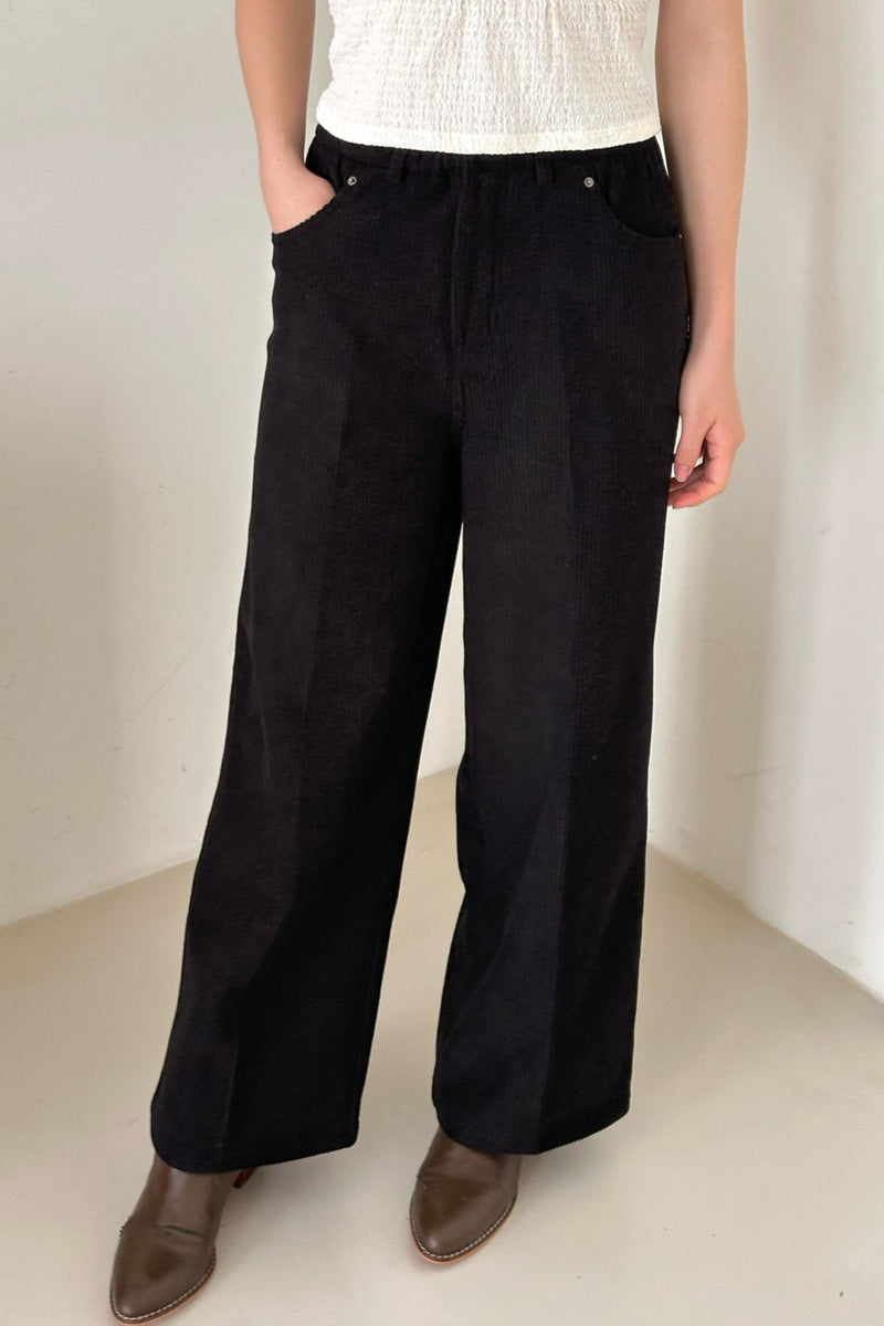 Corduroy Semi Wide Pants