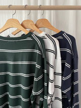 V-neck Knit Stripe Top