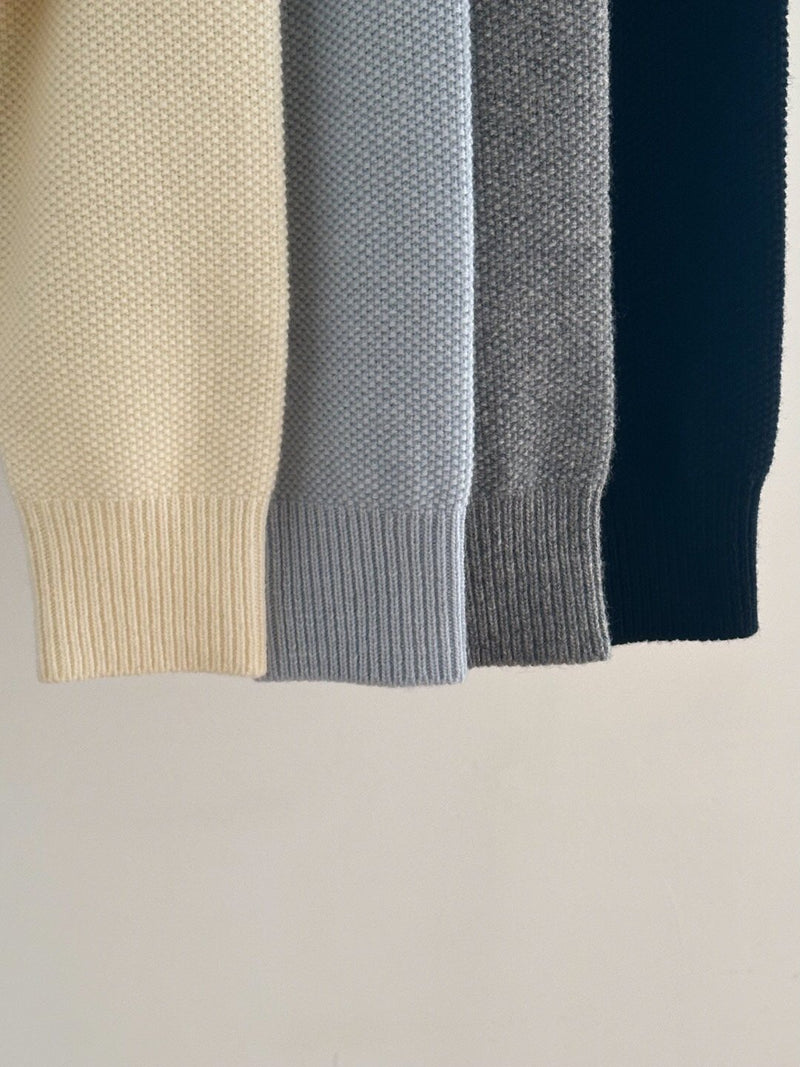 Textured Knit Half-Zip