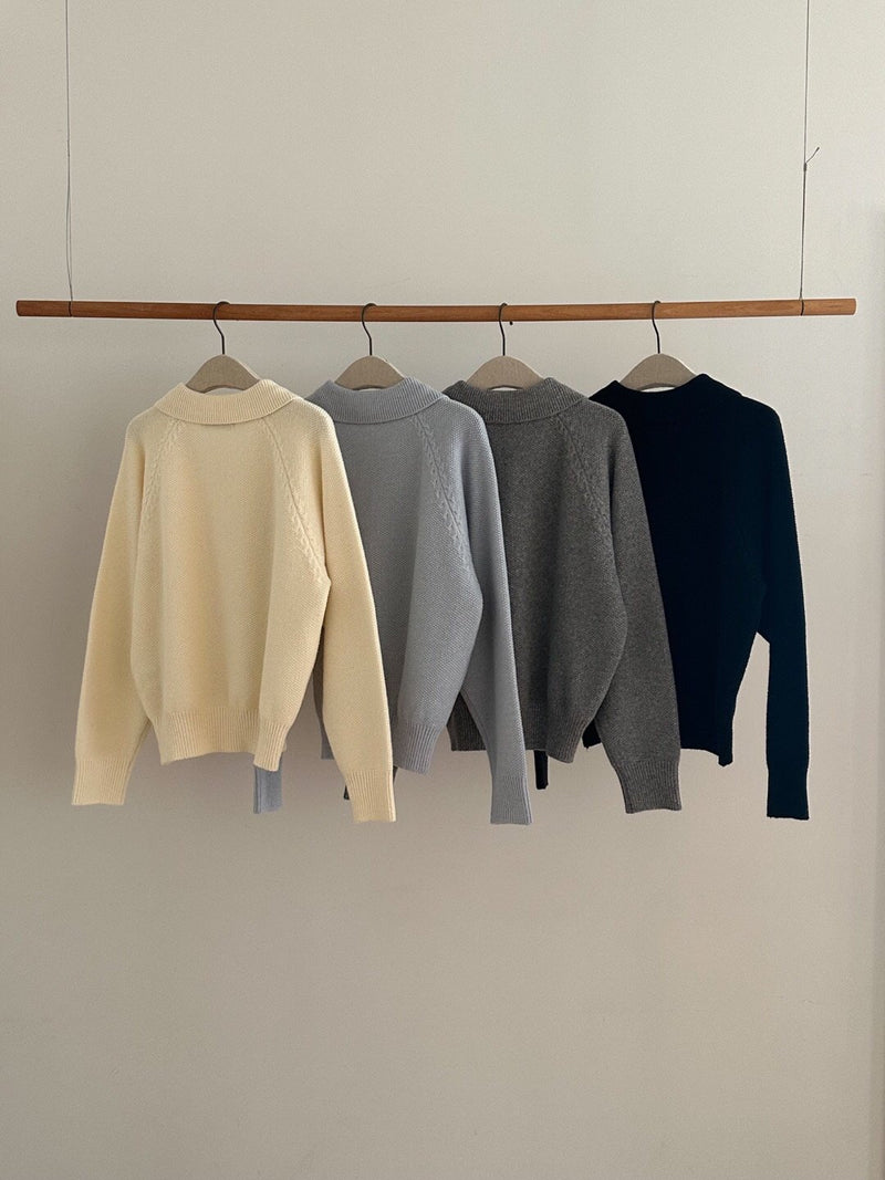 Textured Knit Half-Zip