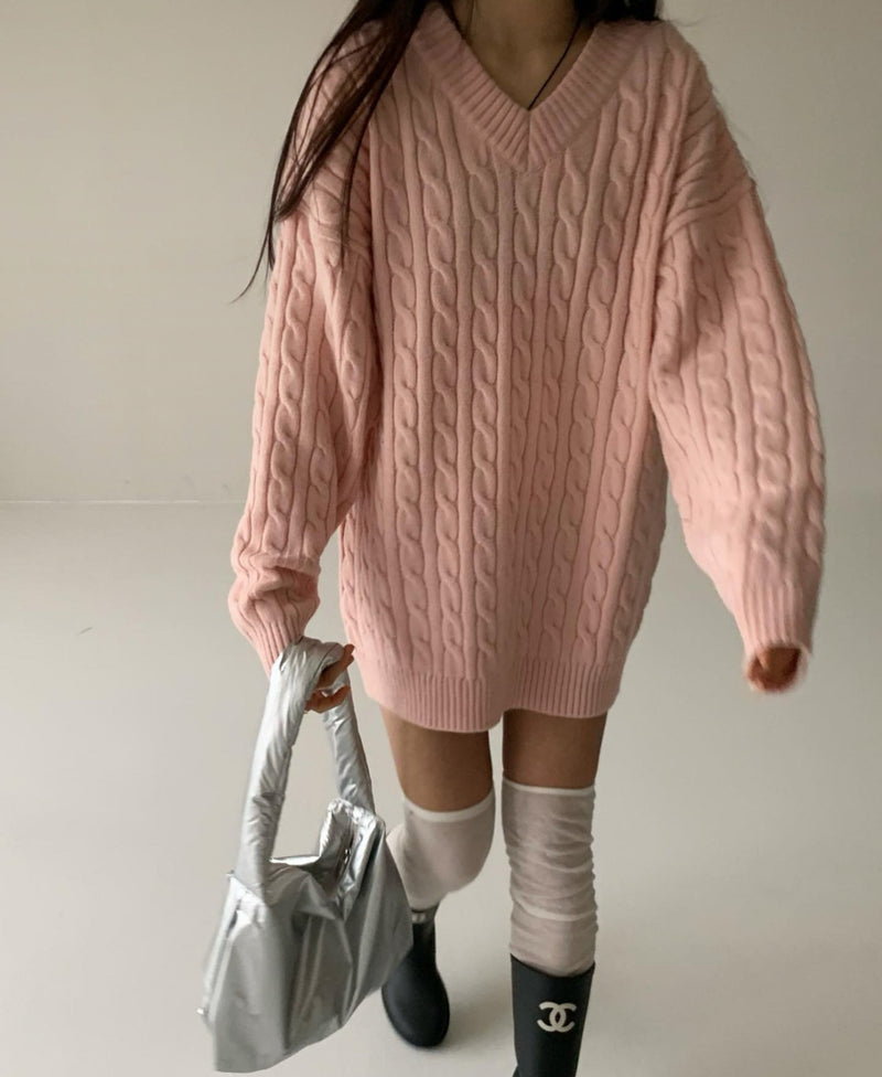 CABLE KNIT DRESS