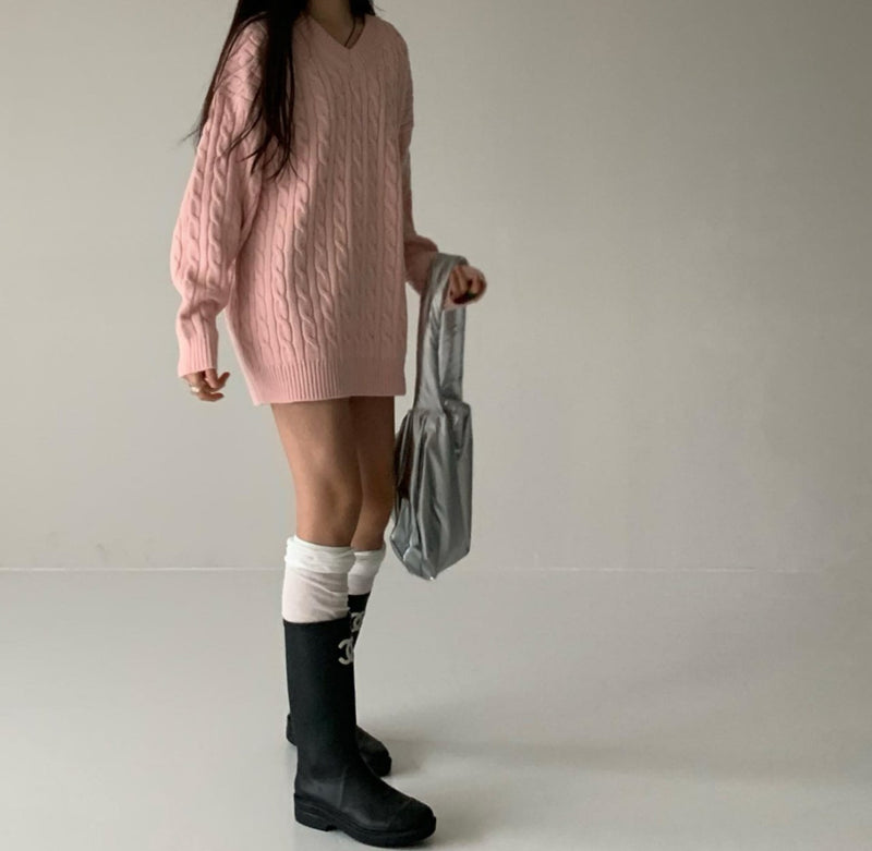 CABLE KNIT DRESS