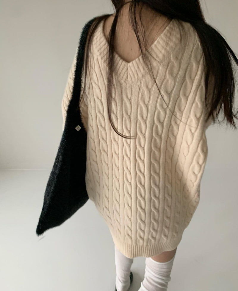 CABLE KNIT DRESS