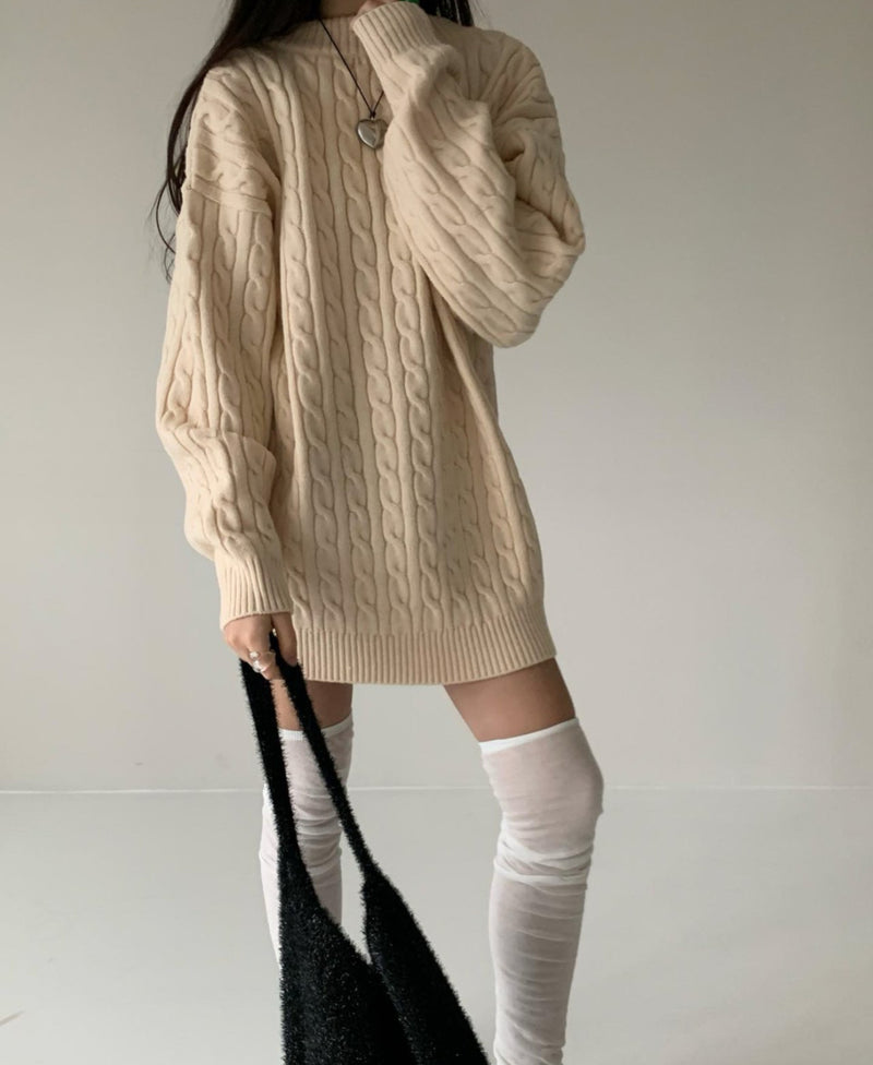 CABLE KNIT DRESS