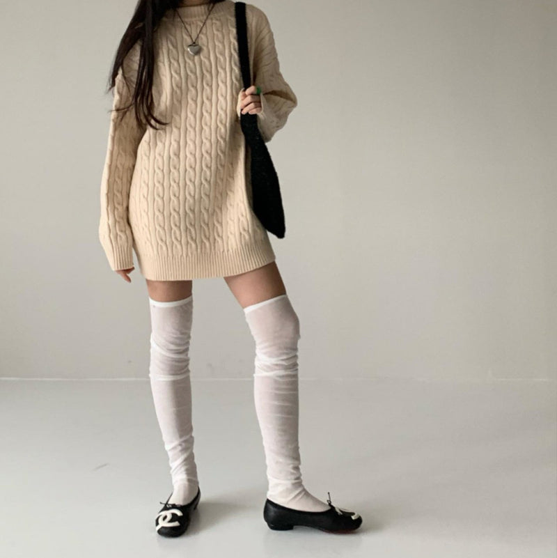 CABLE KNIT DRESS