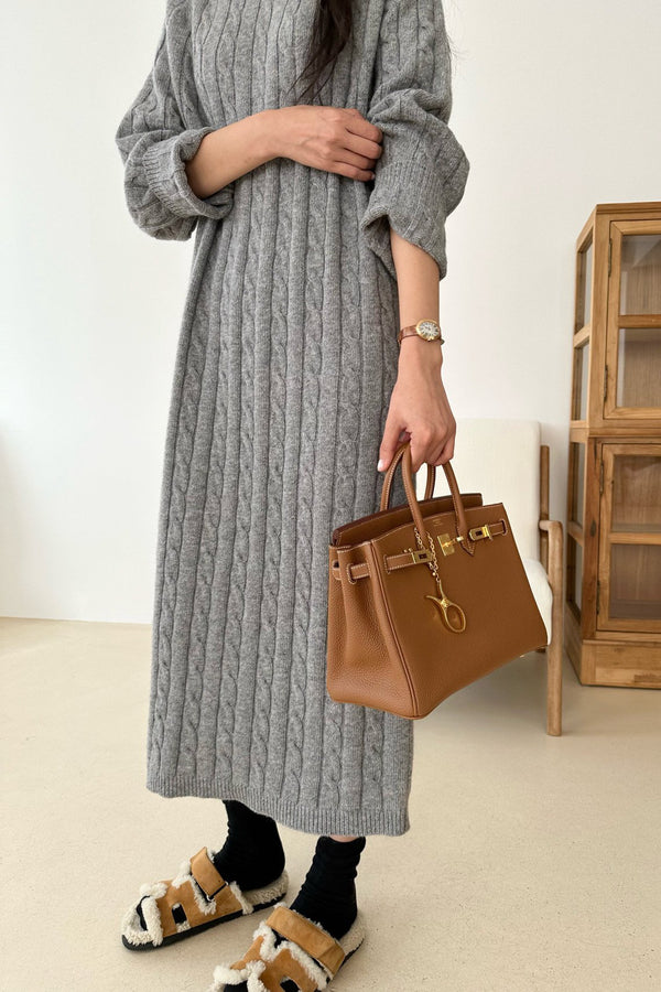 Cozy Cable Sweater Dress